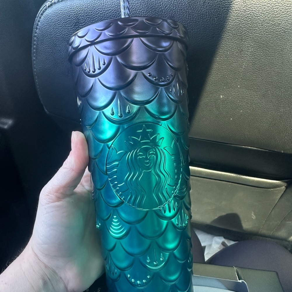 COPY - Starbucks  purple and green 24oz Tumbler